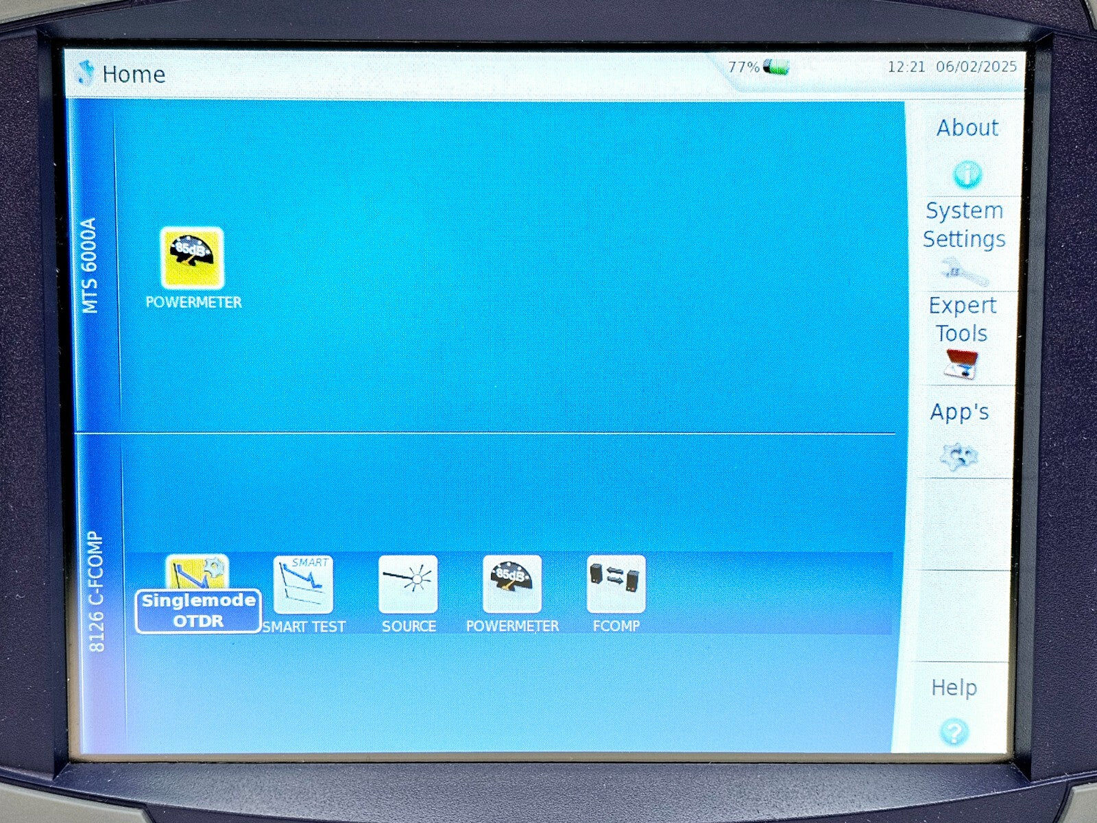 Viavi JDSU MTS 6000A + 8126C SM OTDR 1310/1550nm 47 dB with FCOMP Software
