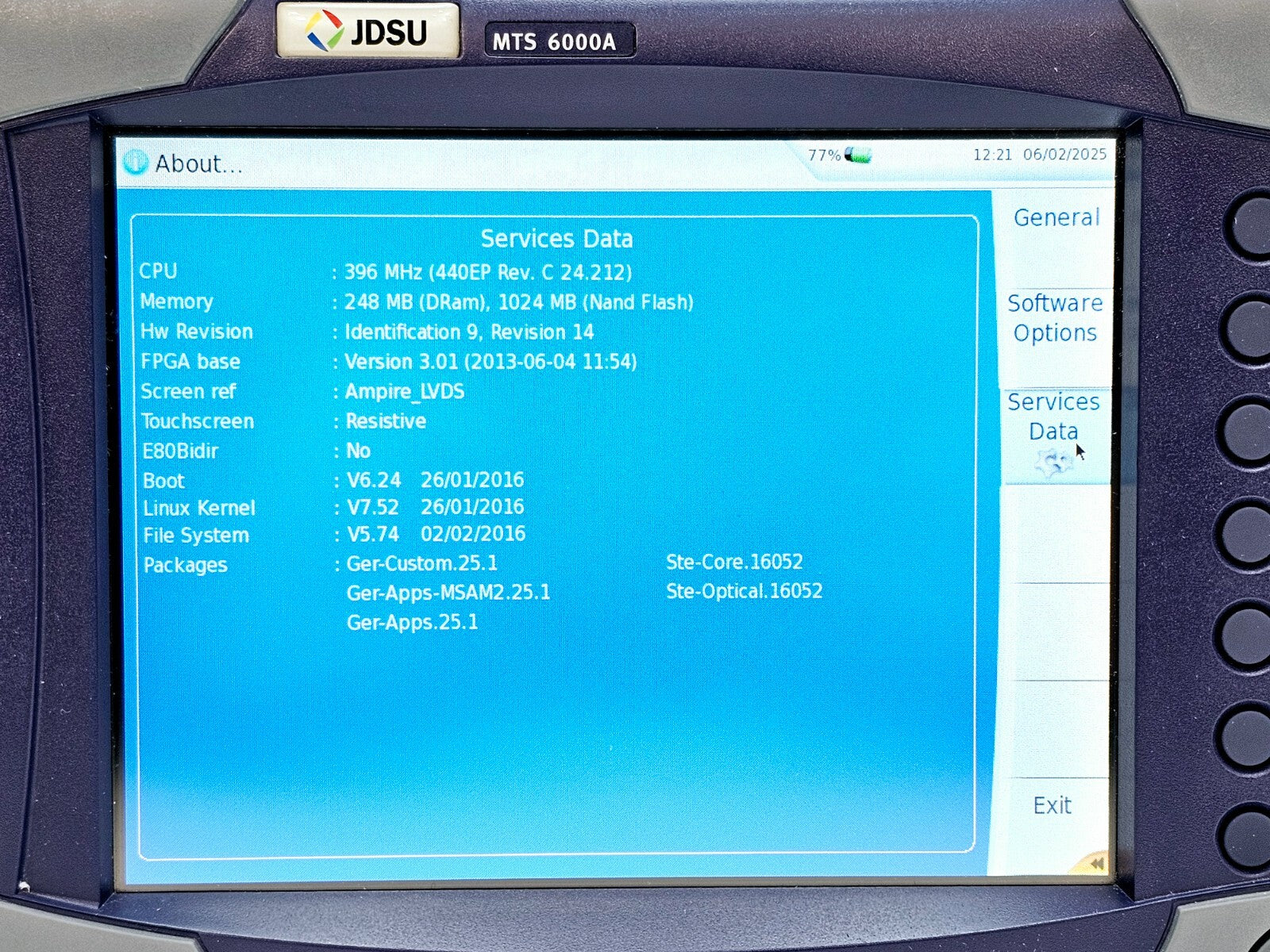 Viavi JDSU MTS 6000A + 8126C SM OTDR 1310/1550nm 47 dB with FCOMP Software