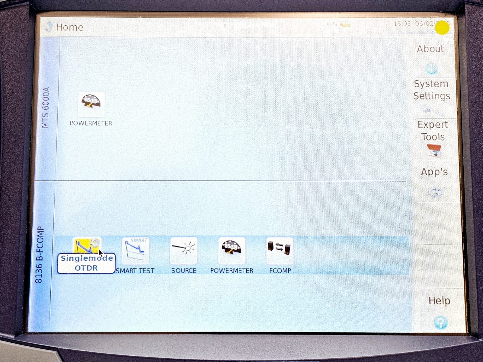 Viavi JDSU MTS 6000A + 8136B SM OTDR 1310/1550/1625nm FCOMP IL ORL Bi-Directiona