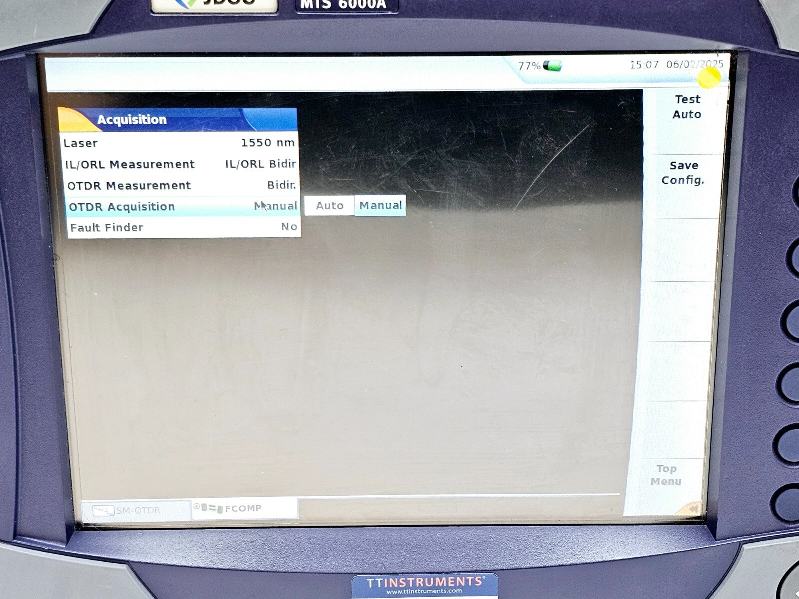 Viavi JDSU MTS 6000A + 8136B SM OTDR 1310/1550/1625nm FCOMP IL ORL Bi-Directiona