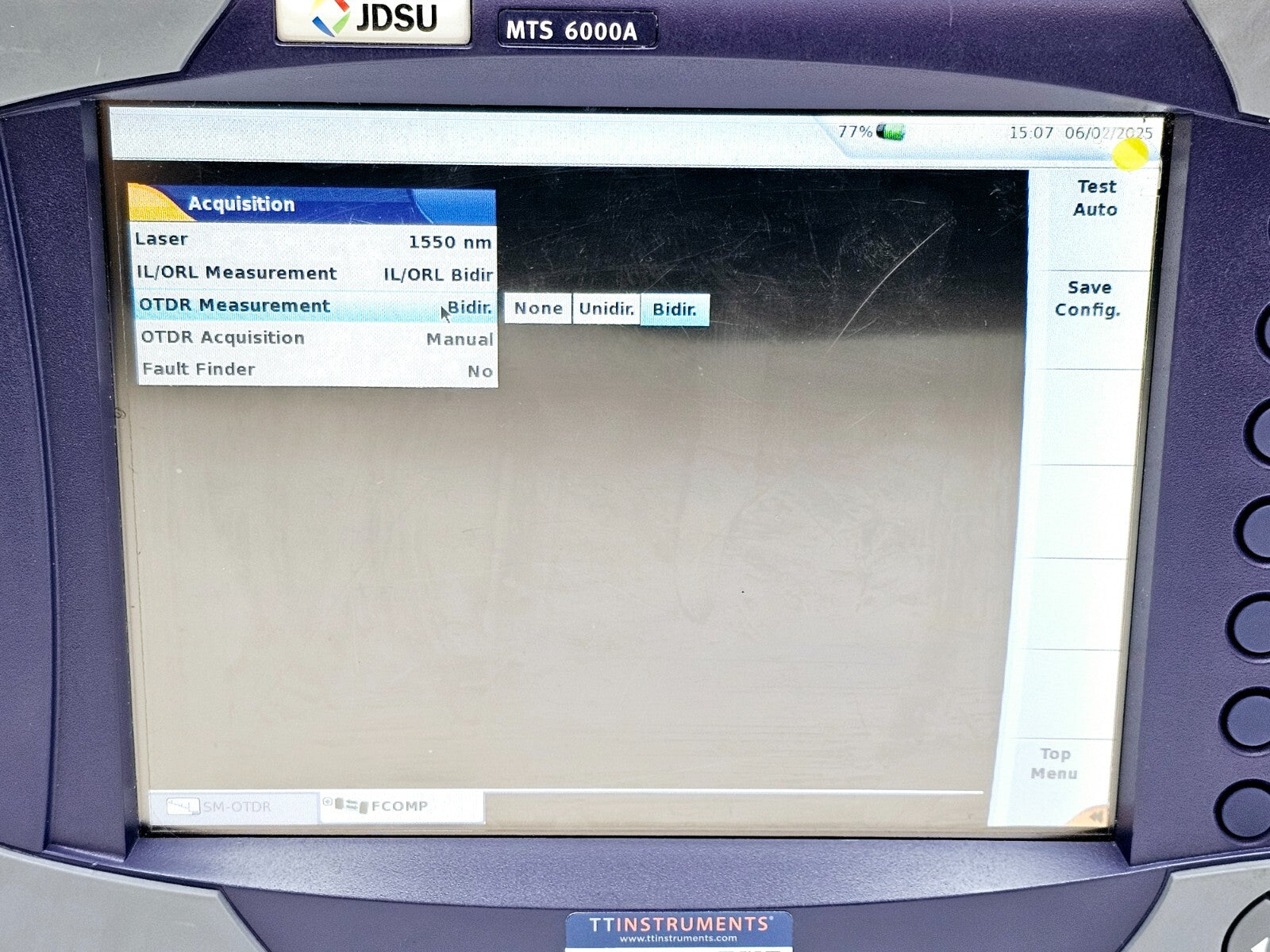 Viavi JDSU MTS 6000A + 8136B SM OTDR 1310/1550/1625nm FCOMP IL ORL Bi-Directiona