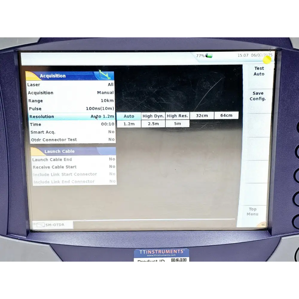 Viavi MTS 6000A OTDR module insertion showing modular test bay