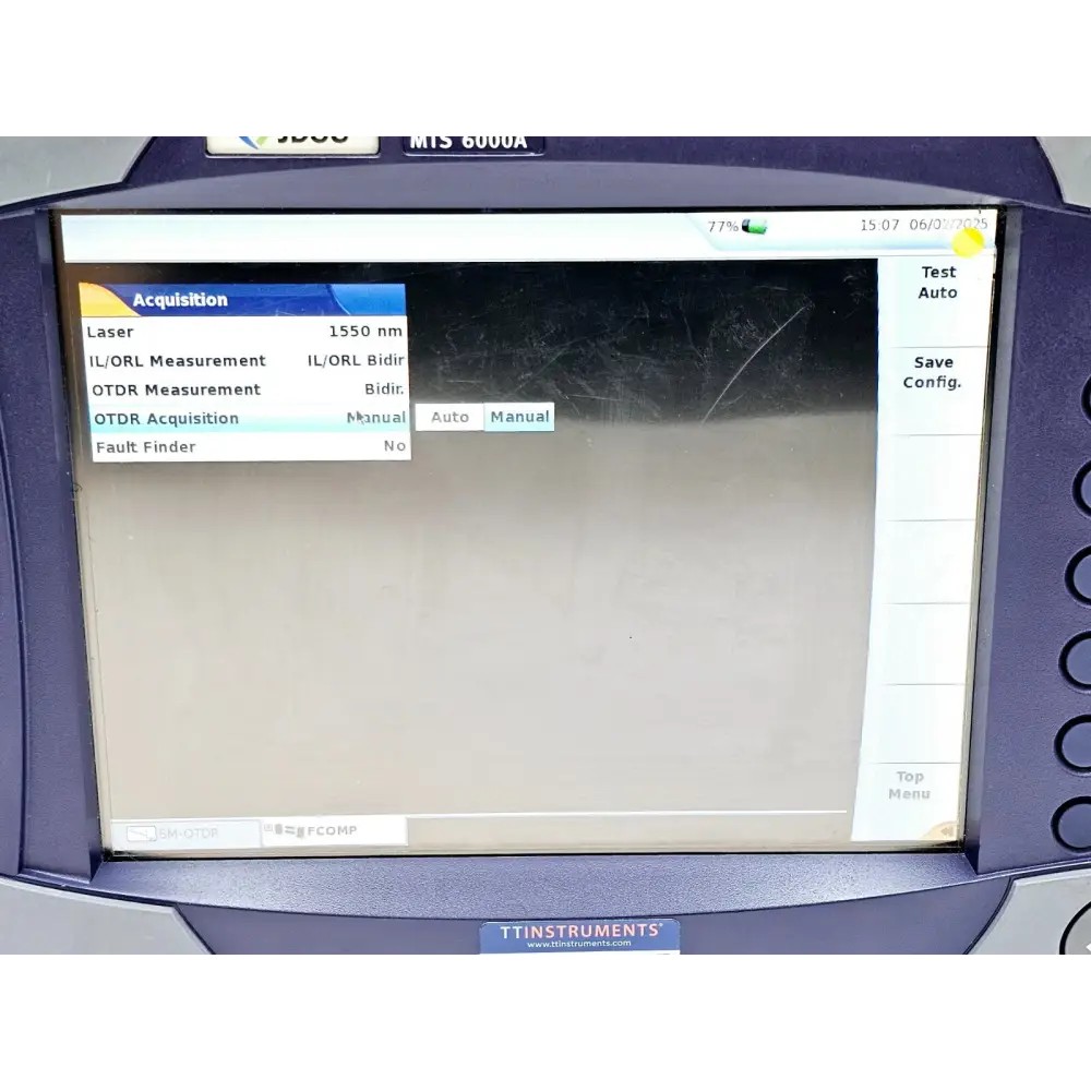 Viavi MTS 6000A 8136B OTDR unit showing overall used condition