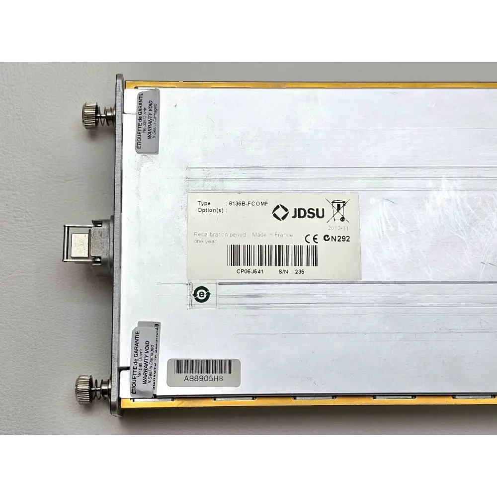 Viavi MTS 6000A with 8136B module showing software options menu