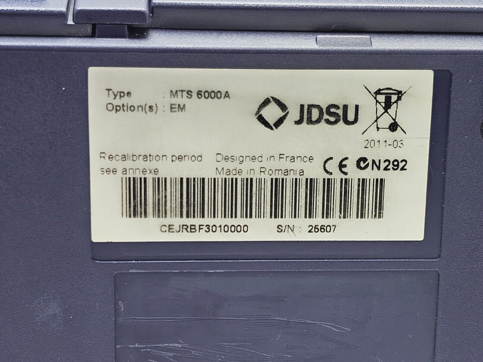 Viavi JDSU MTS 6000A Mainframe Platform with Power Meter & Visual Fault Locator