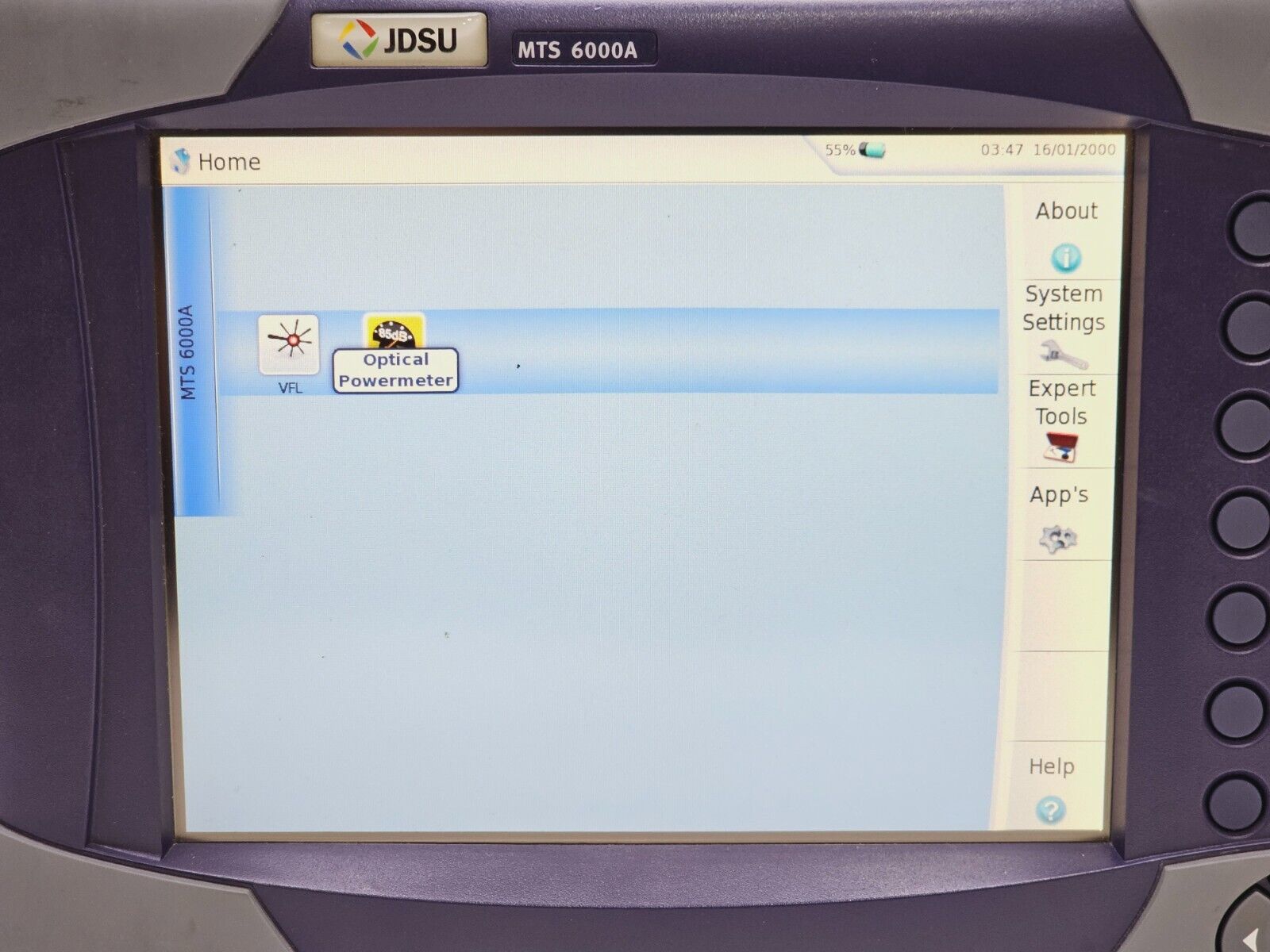 Viavi JDSU MTS 6000A Mainframe Platform with Power Meter & Visual Fault Locator