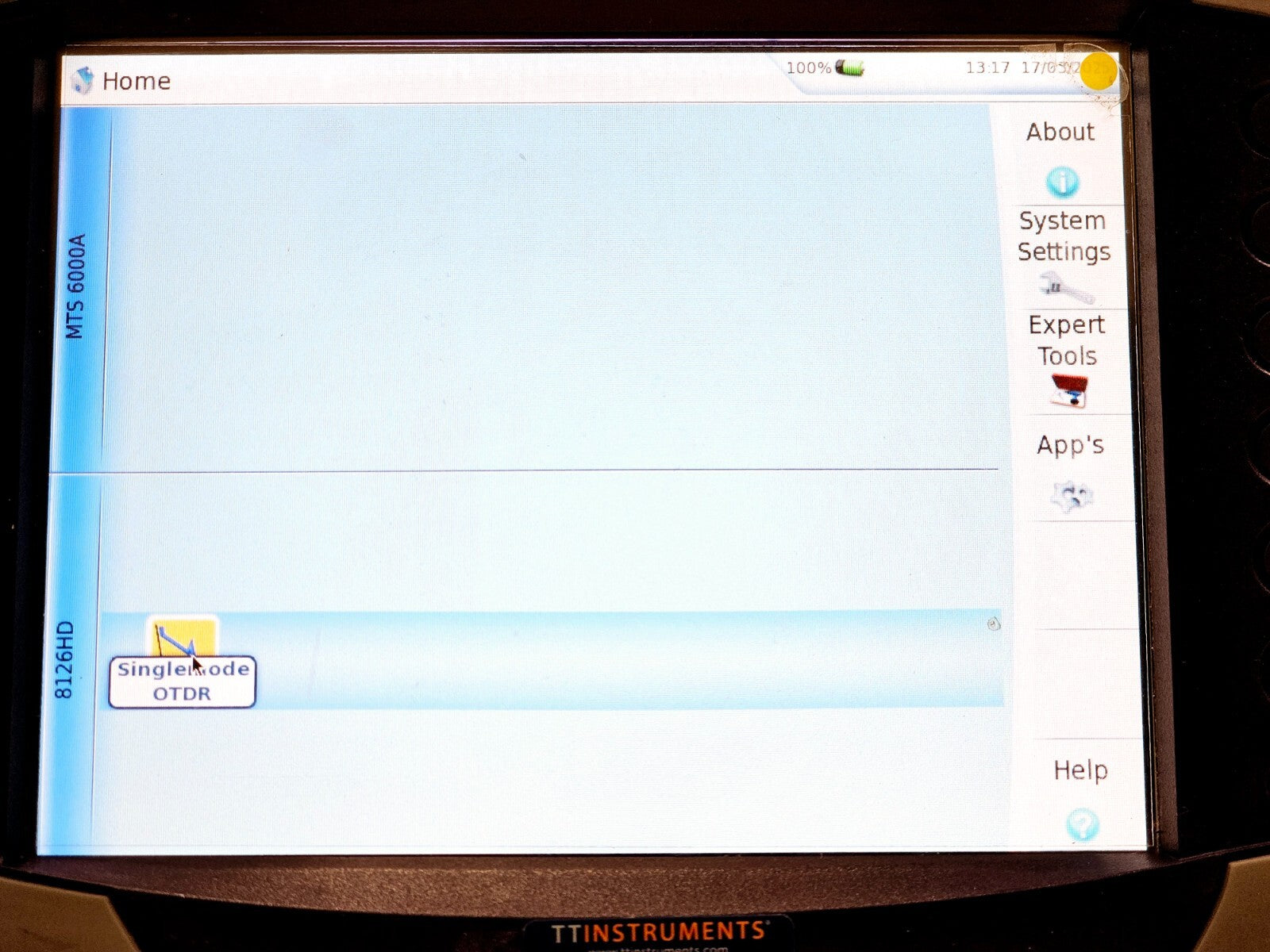 Viavi JDSU MTS 6000A Platform with 8126 HD OTDR Module 1310/1550 nm Singlemode