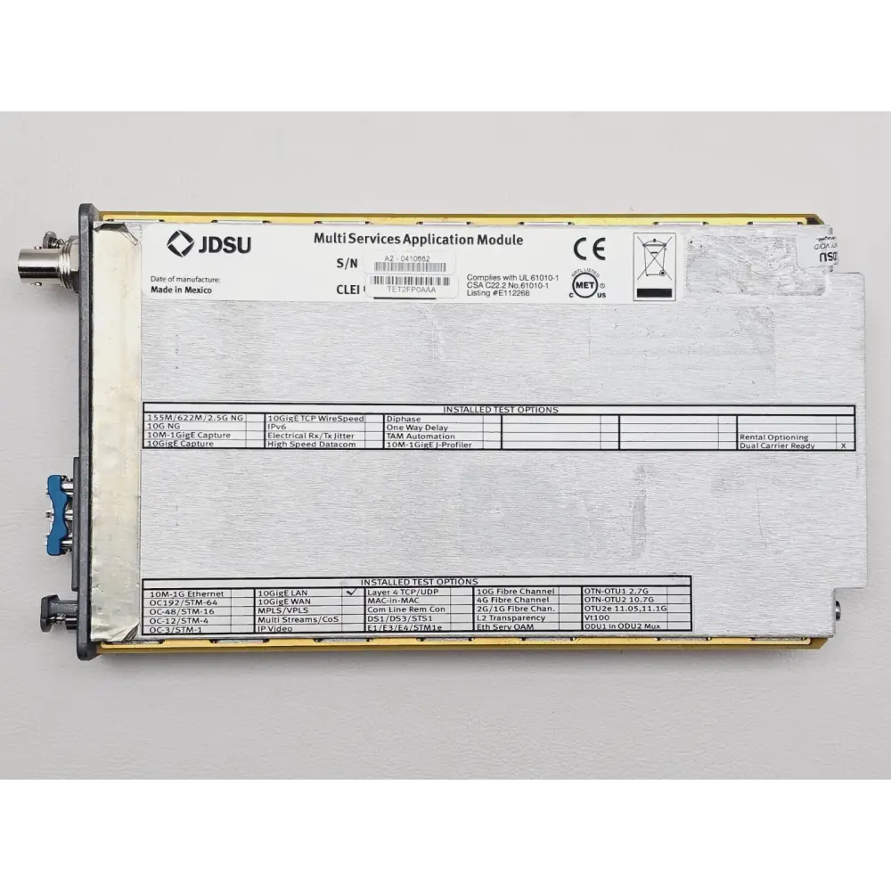 MTS 6000A screen showing 10GigE LAN Ethernet test interface
