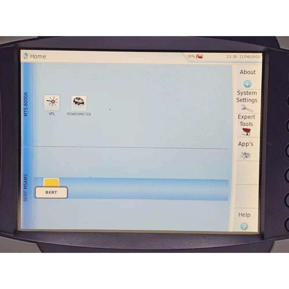 Viavi MTS 6000A stylus and touchscreen detail close-up