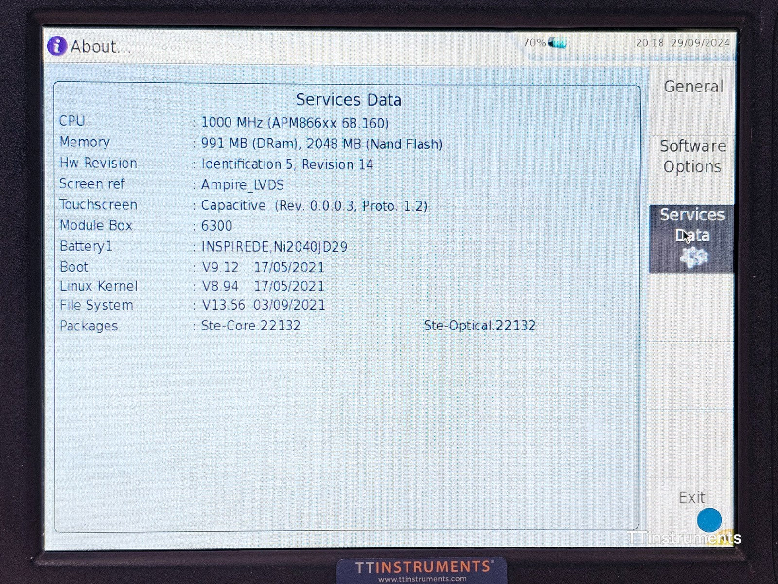 Viavi JDSU MTS 6000A V2 + 81165B OTDR 1650 nm Filtered/In-Service E81165B 43 dB