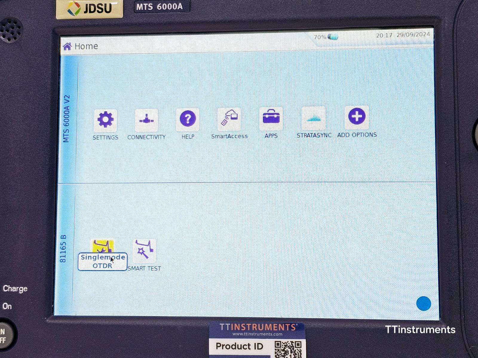Viavi JDSU MTS 6000A V2 + 81165B OTDR 1650 nm Filtered/In-Service E81165B 43 dB