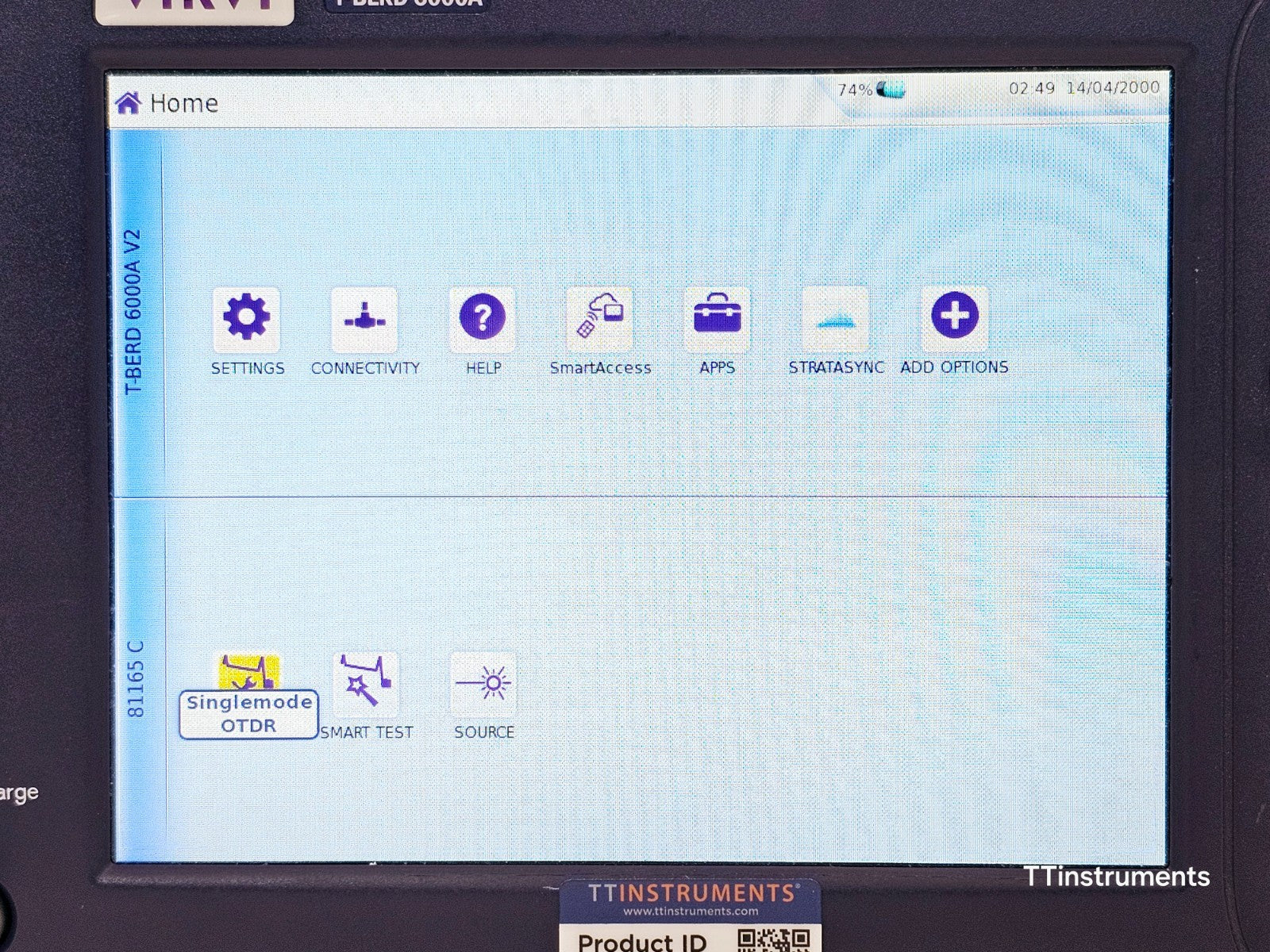 Viavi JDSU MTS 6000A V2 + 81165C OTDR 1650 nm Filtered/In-Service E81165C 46dB