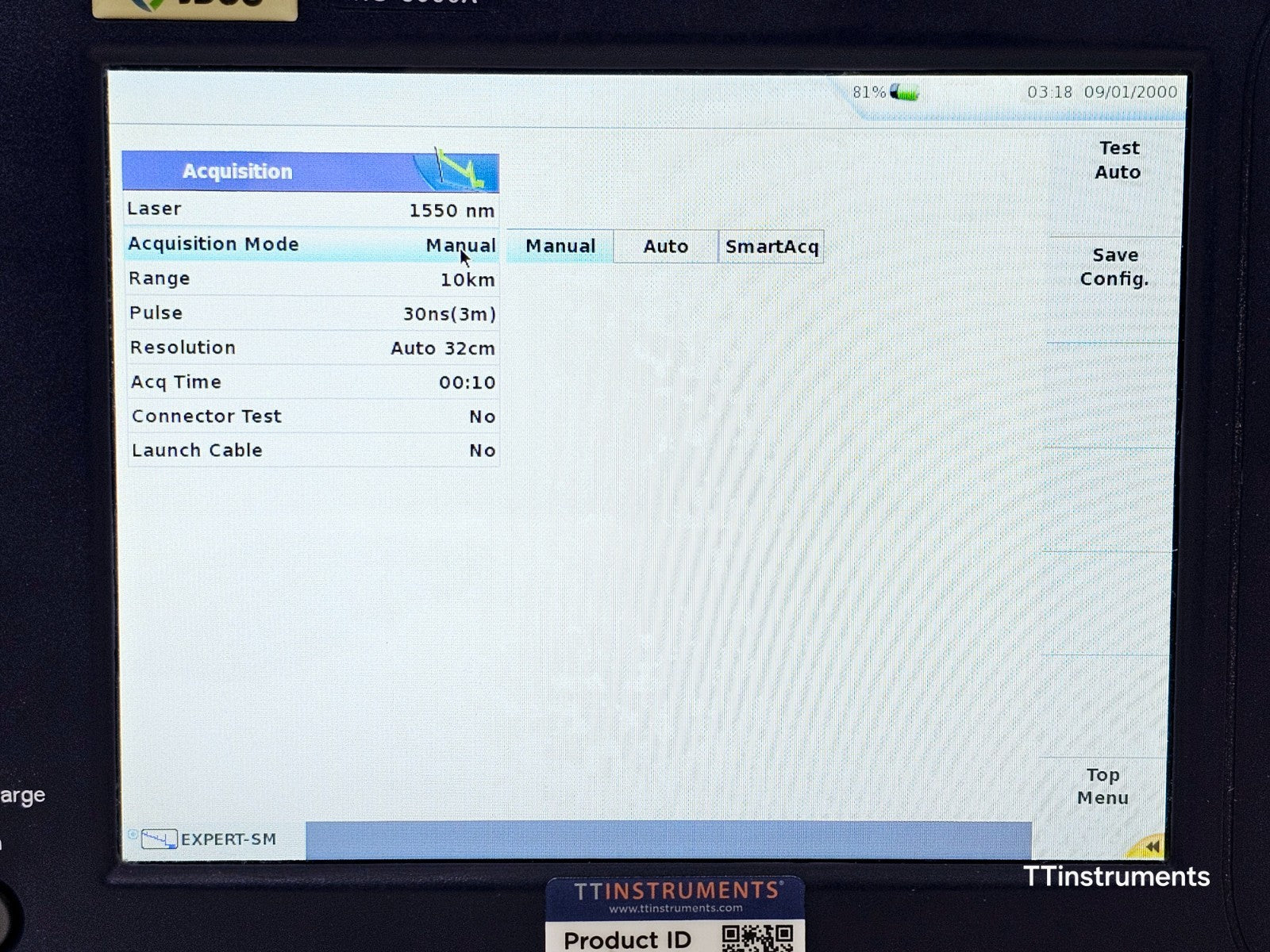 Viavi JDSU MTS 6000A V2 + 8126 B-FCOMP SM OTDR 1310/1550nm 40dB IL ORL Bi-Direct
