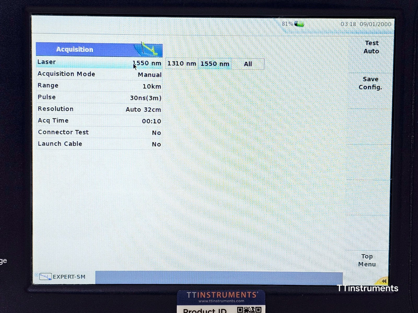 Viavi JDSU MTS 6000A V2 + 8126 B-FCOMP SM OTDR 1310/1550nm 40dB IL ORL Bi-Direct