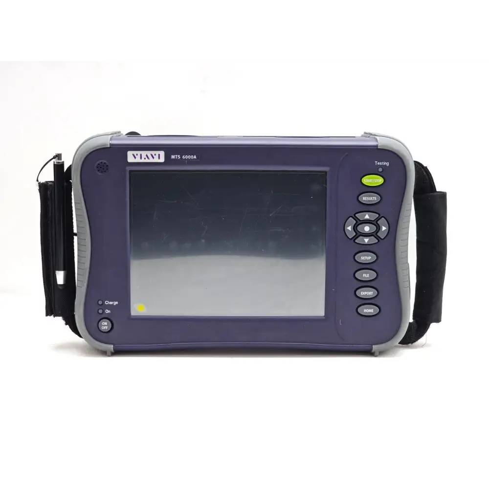 Viavi MTS 6000A V2 touchscreen display showing OTDR trace