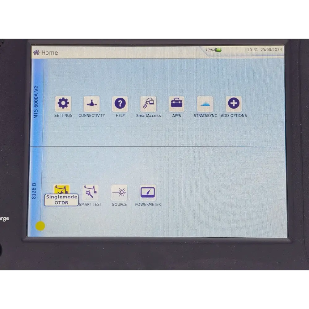 Viavi MTS 6000A V2 top view showing keypad and navigation controls