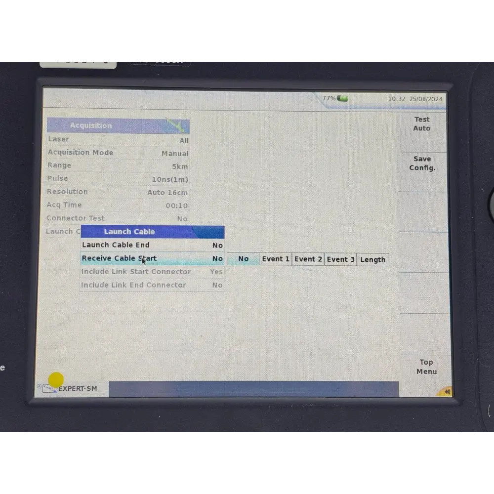 Viavi MTS 6000A V2 powered on displaying main menu interface