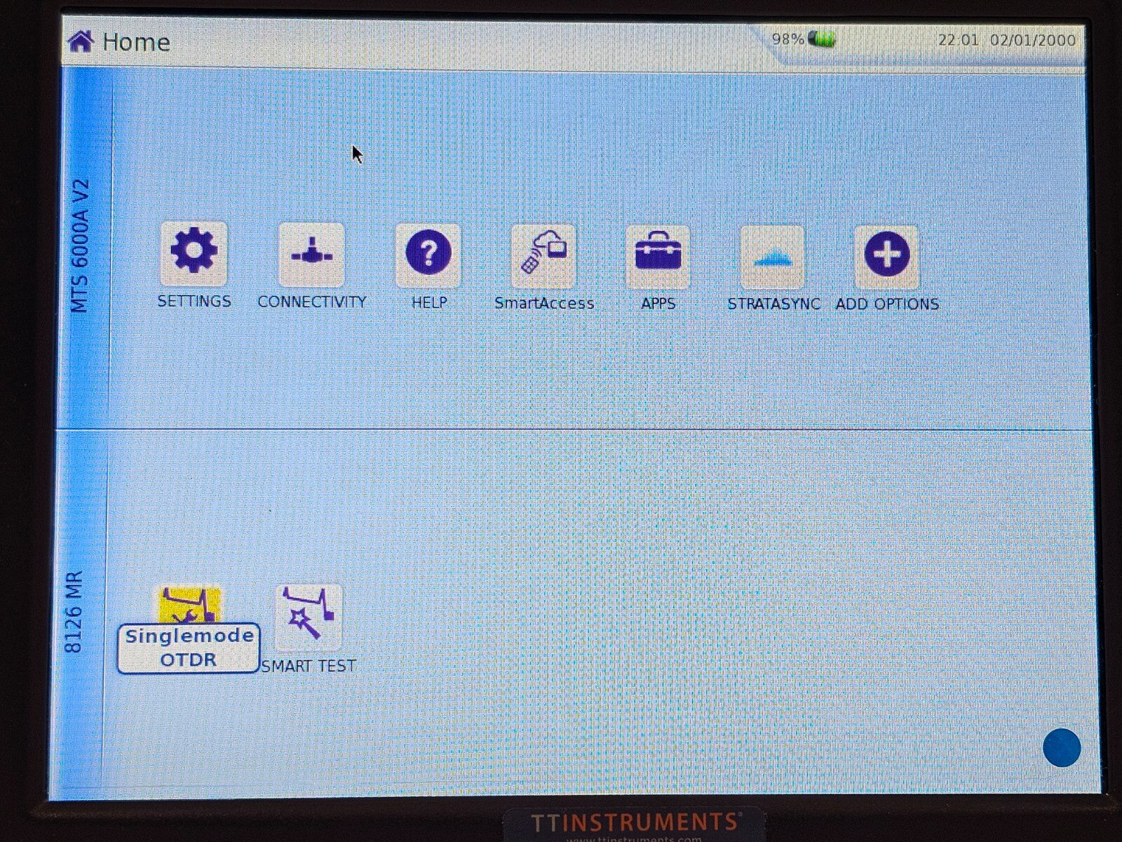 Viavi JDSU MTS 6000A V2 + 8126 MR OTDR 1310/1550 nm SM 40/38 dB MR