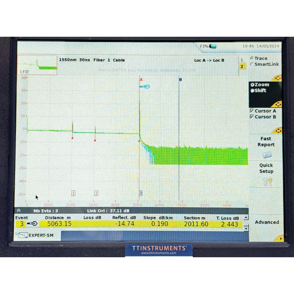 Viavi JDSU MTS 6000A V2 with 8126B OTDR module in carry bag ready for field use