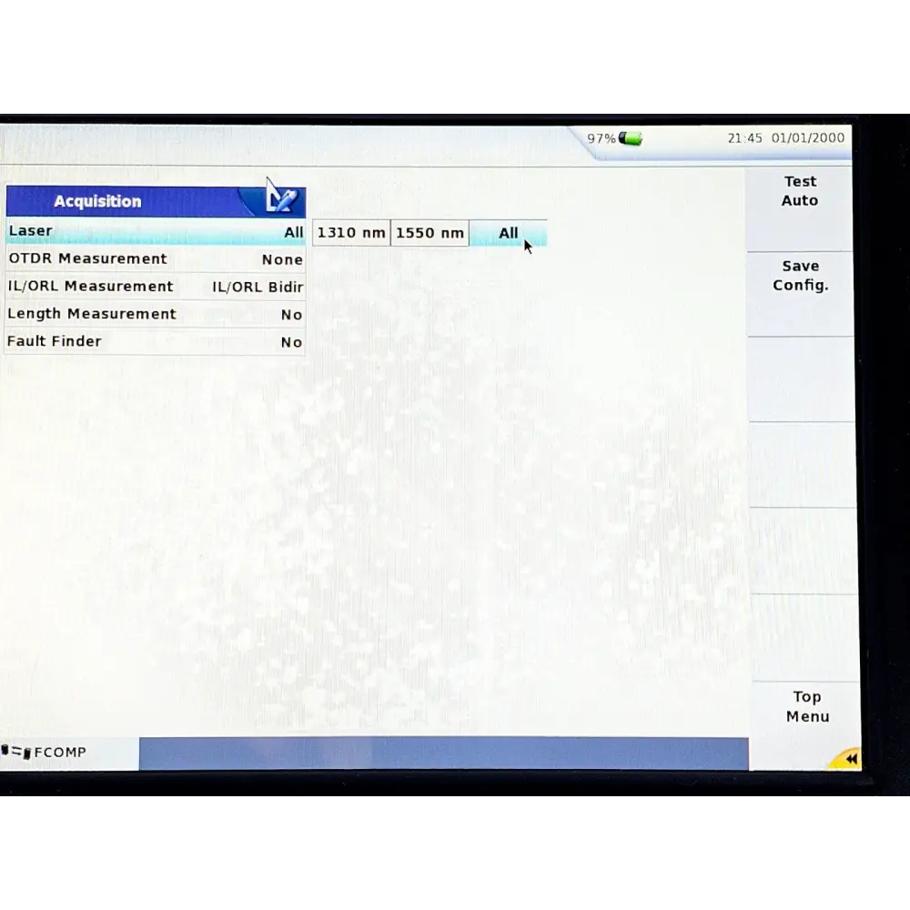 Close-up of Viavi MTS 6000A V2 touchscreen and navigation controls