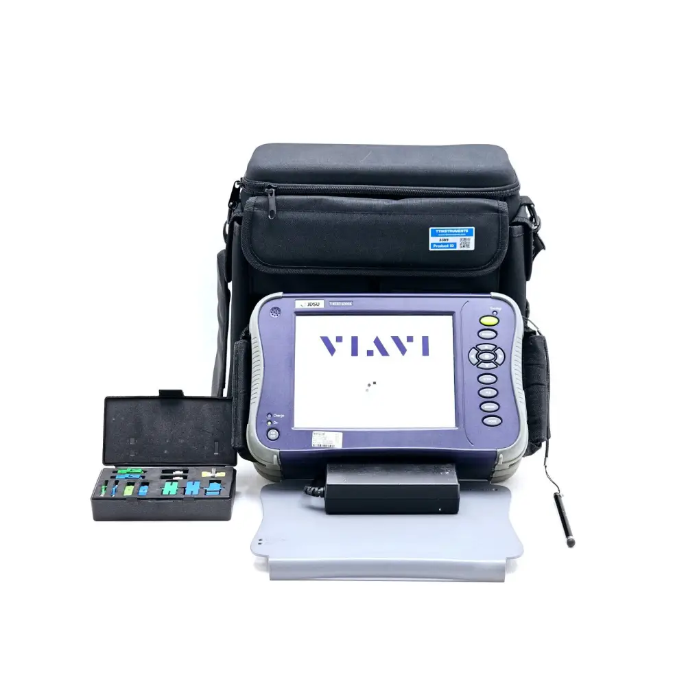 Viavi MTS 6000A V2 mainframe with 8126B SM OTDR module, front view showing touchscreen display