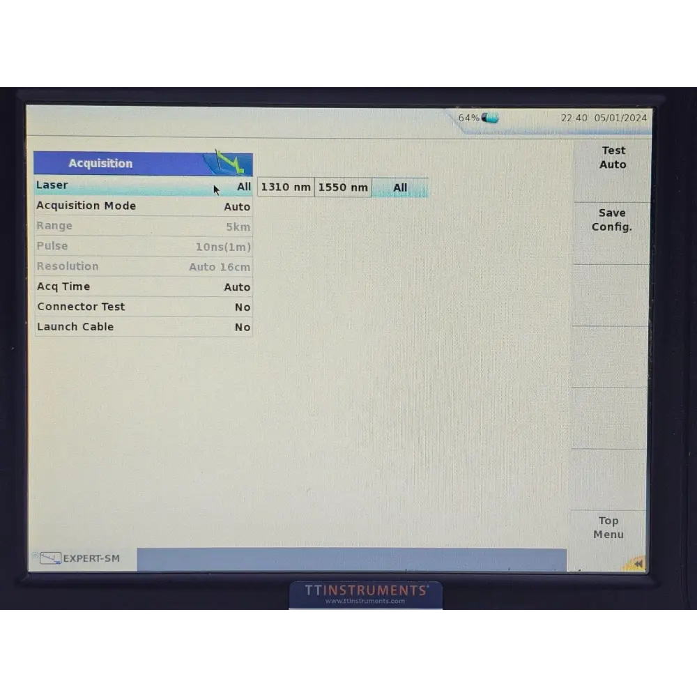 Viavi MTS 6000A V2 software options screen showing Singlemode OTDR and Power Meter licences