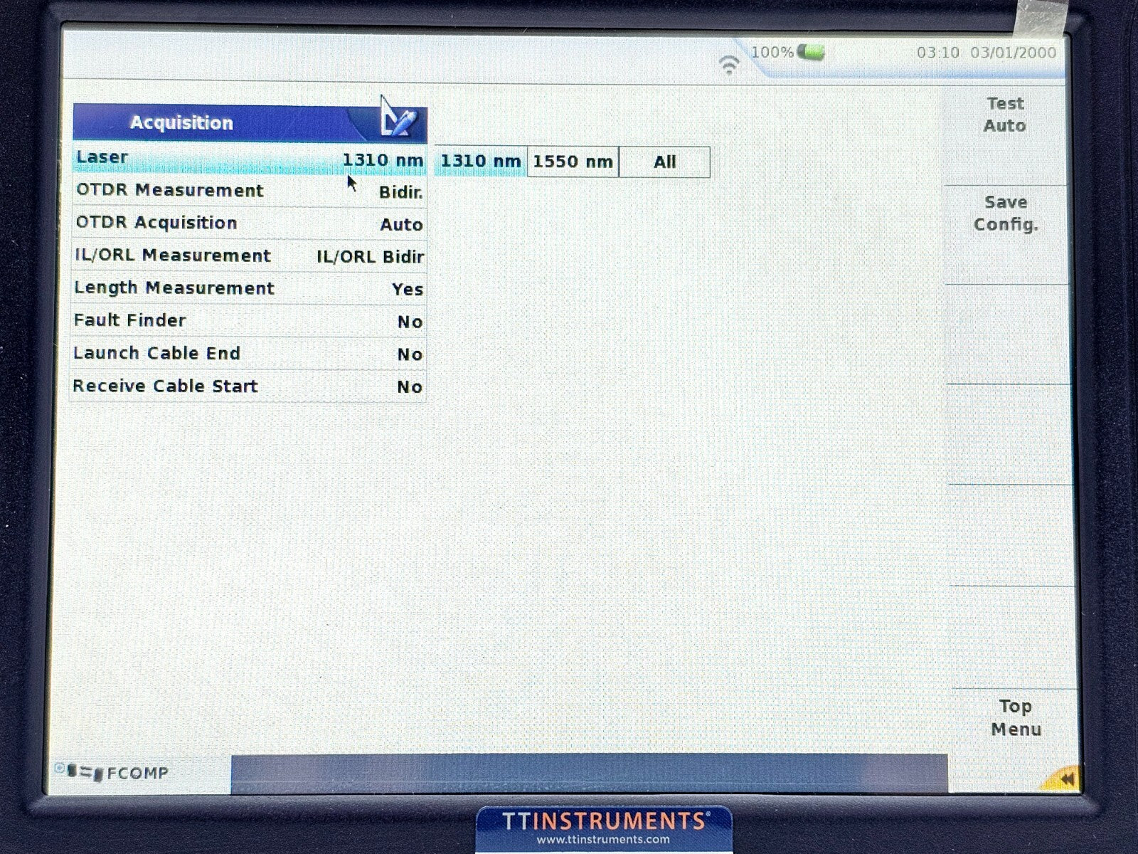 Viavi JDSU MTS 6000A V2 + 8126C SM OTDR 1310/1550nm 47 dB FCOMP IL ORL Bi-Direc