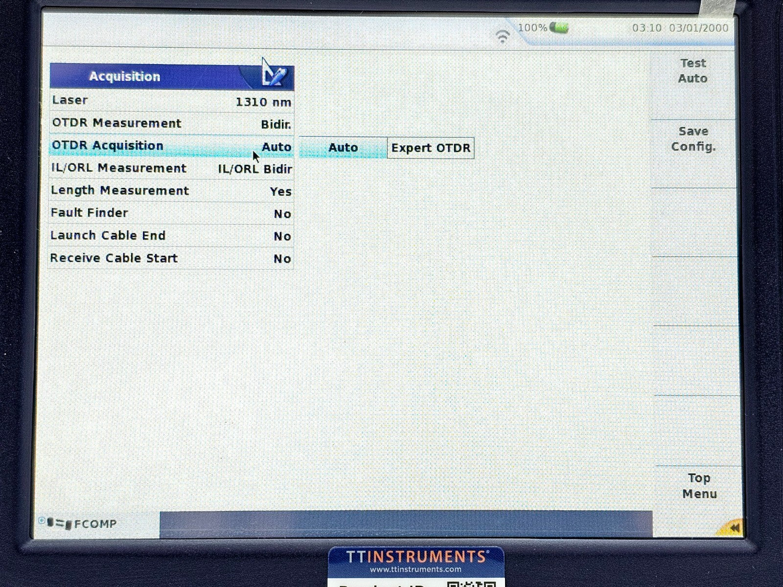 Viavi JDSU MTS 6000A V2 + 8126C SM OTDR 1310/1550nm 47 dB FCOMP IL ORL Bi-Direc