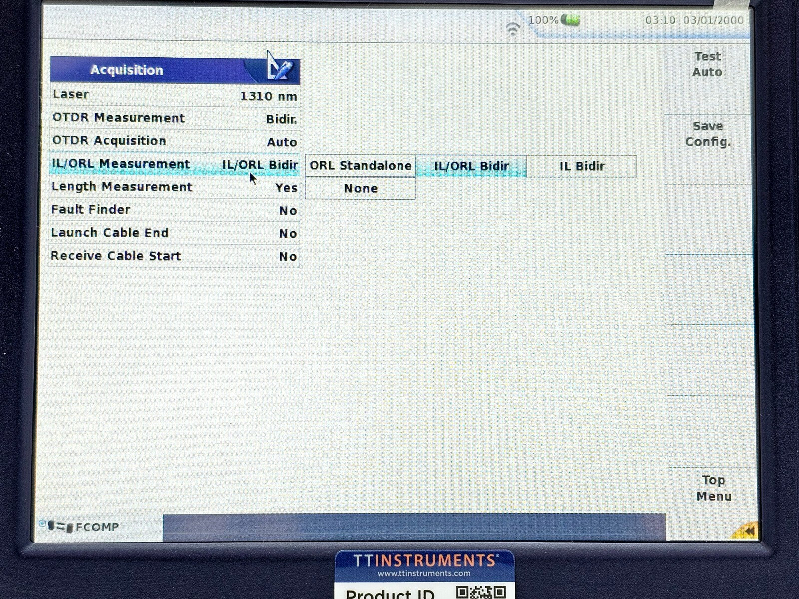Viavi JDSU MTS 6000A V2 + 8126C SM OTDR 1310/1550nm 47 dB FCOMP IL ORL Bi-Direc