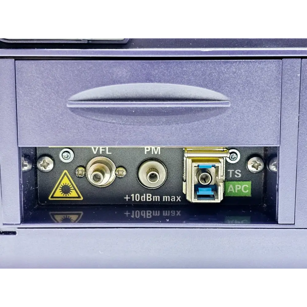 Viavi MTS 6000A V2 showing FCOMP Fiber Complete software option on touchscreen interface