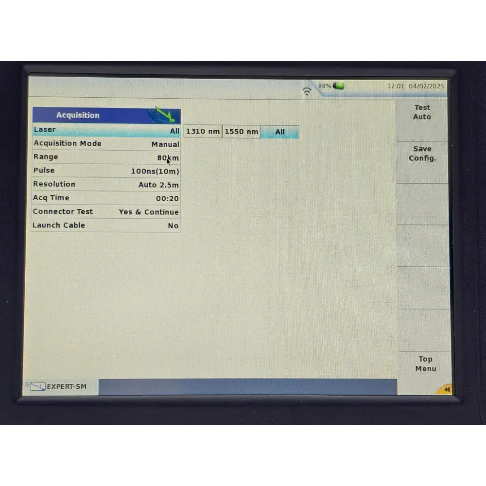Viavi MTS 6000A V2 power meter and visual fault locator ports on mainframe