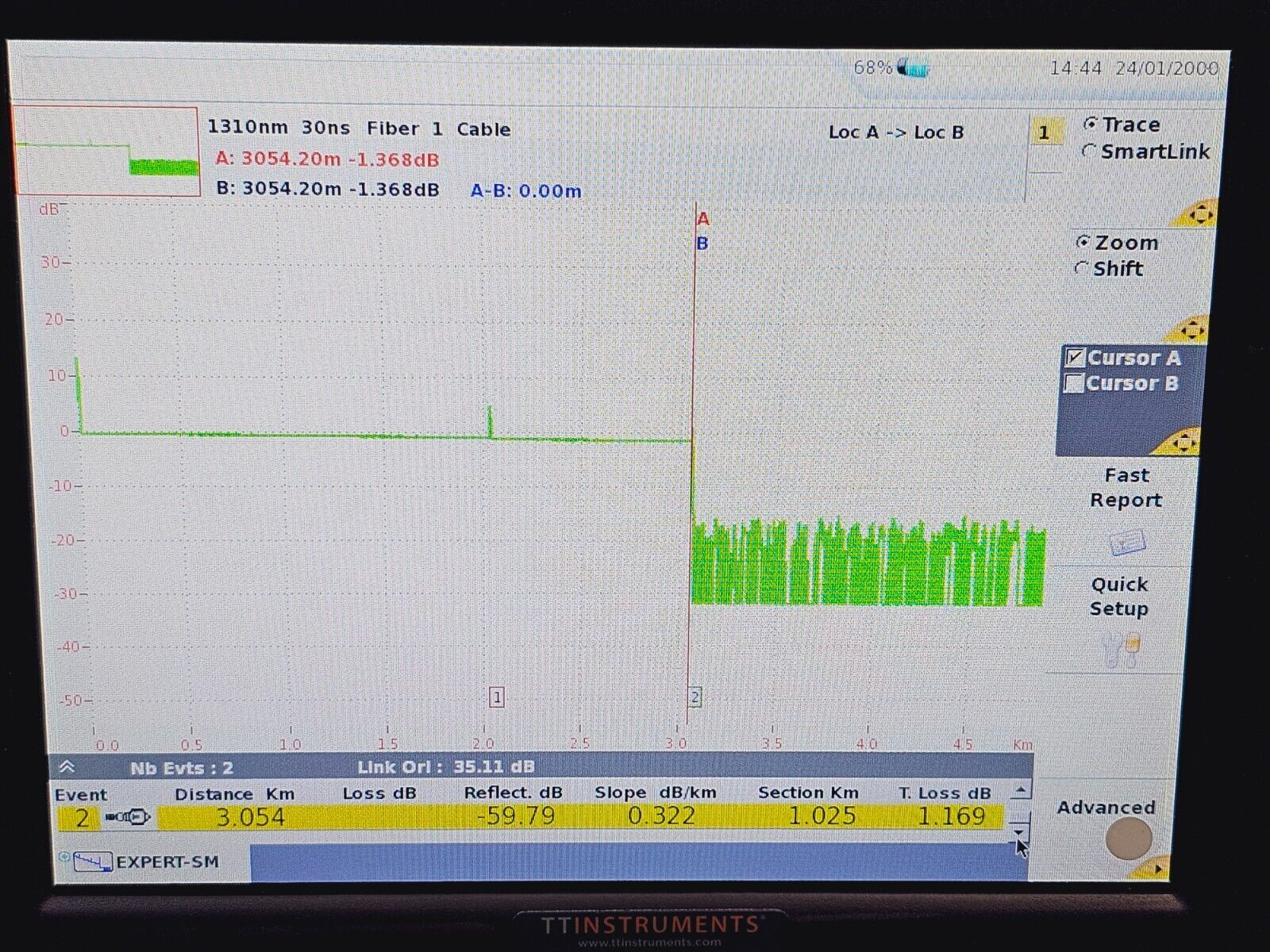 Viavi JDSU MTS 6000A V2 + 8146 SRL QUAD OTDR MM 850/1300 SM 1310/1550 nm PC-SC