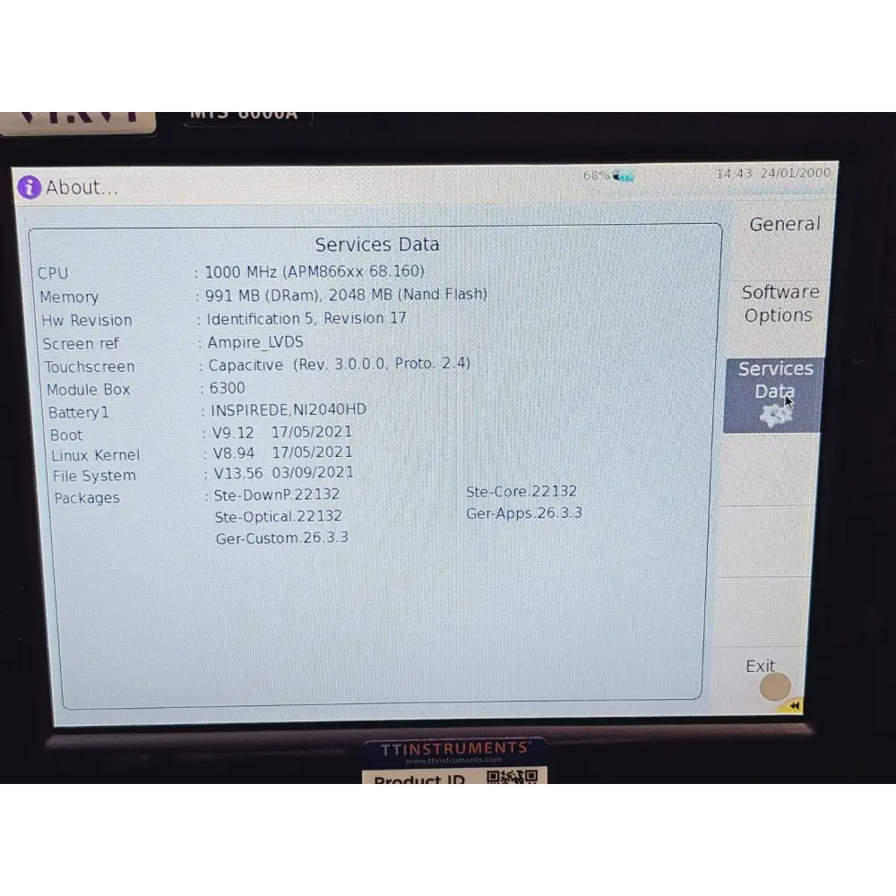 Stylus accessory included with Viavi MTS 6000A V2 OTDR mainframe