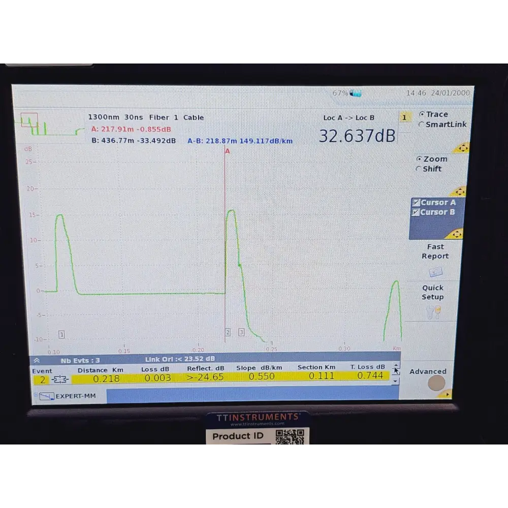 Viavi JDSU MTS 6000A V2 quad OTDR 850 1300 1310 1550 nm complete system view