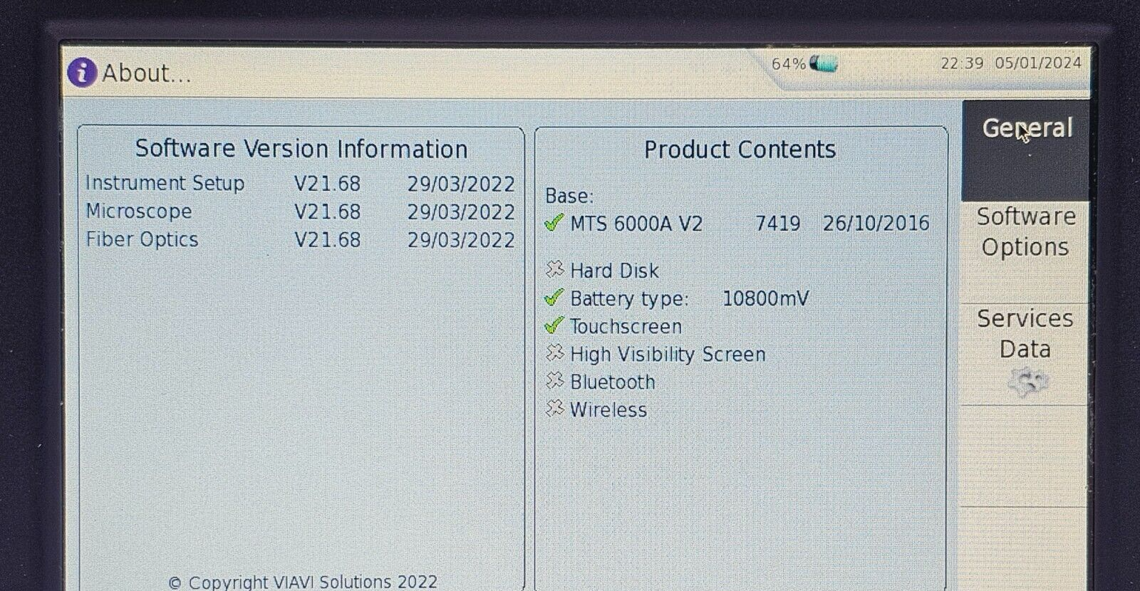 Viavi JDSU MTS 6000A V2 Mainframe Platform
