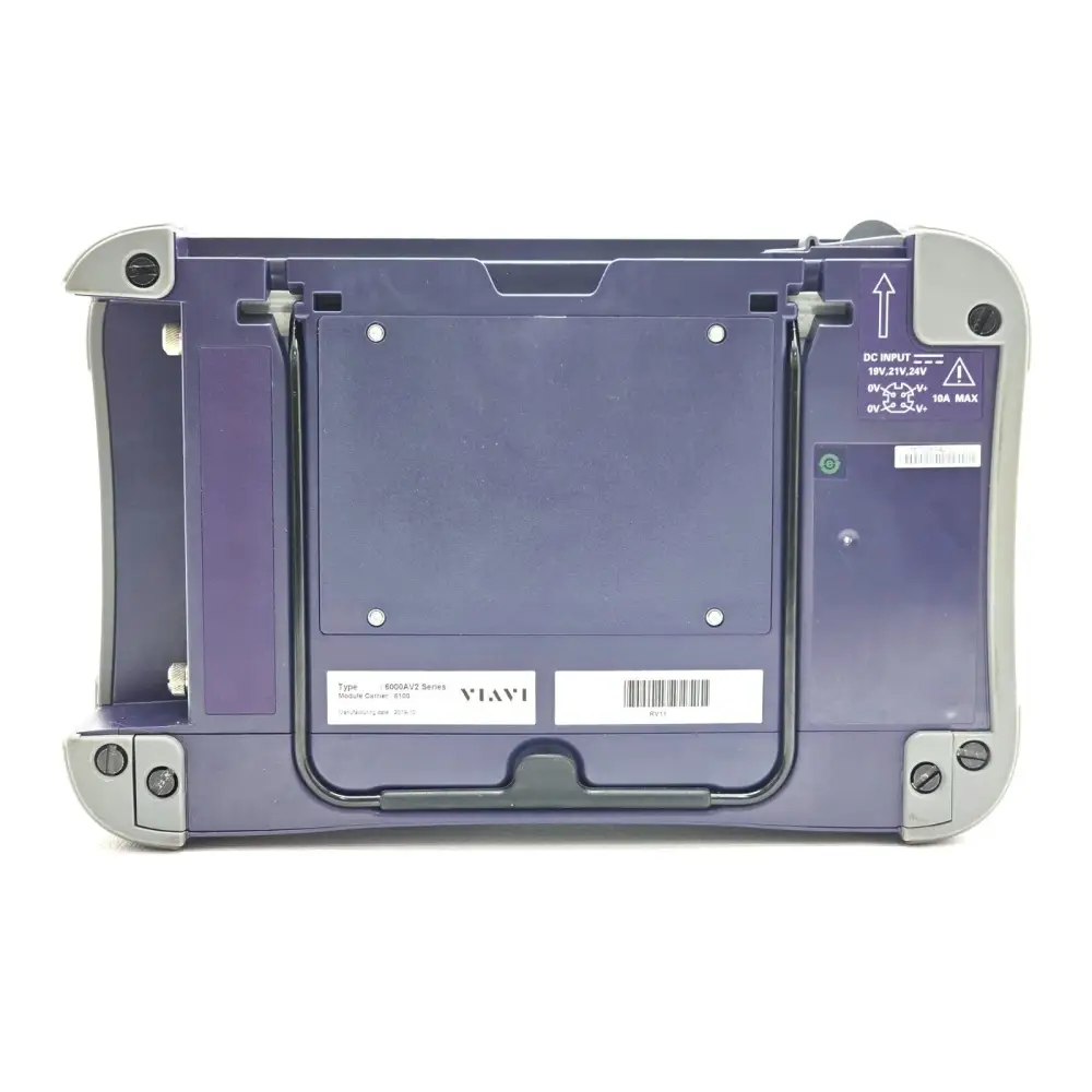 Viavi MTS 6000A V2 rear panel showing battery compartment and ventilation