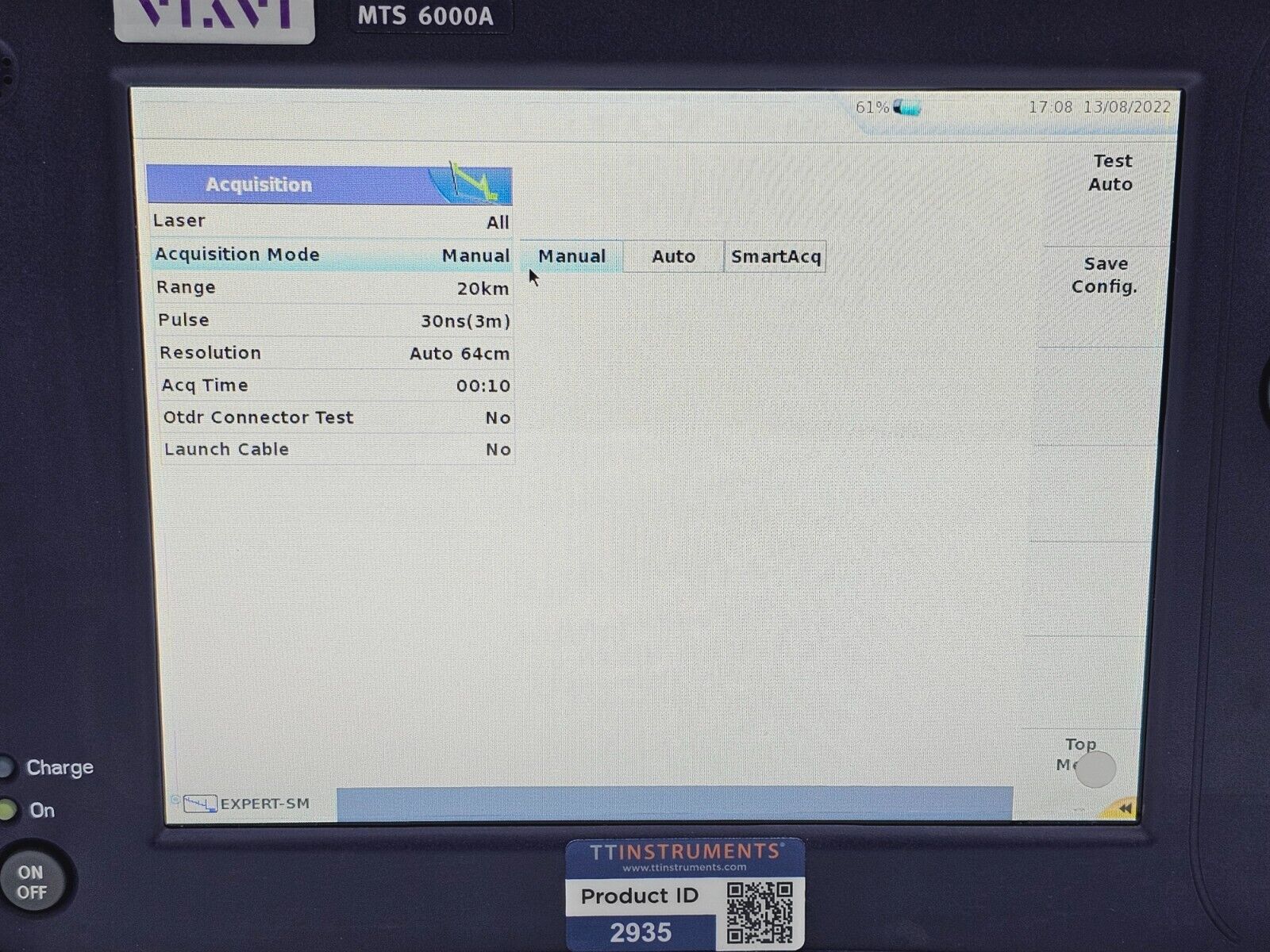 Viavi JDSU MTS 6000A V2 w/ 8126 VLR OTDR 1310/1550 nm 45/43 dB Very Long Range