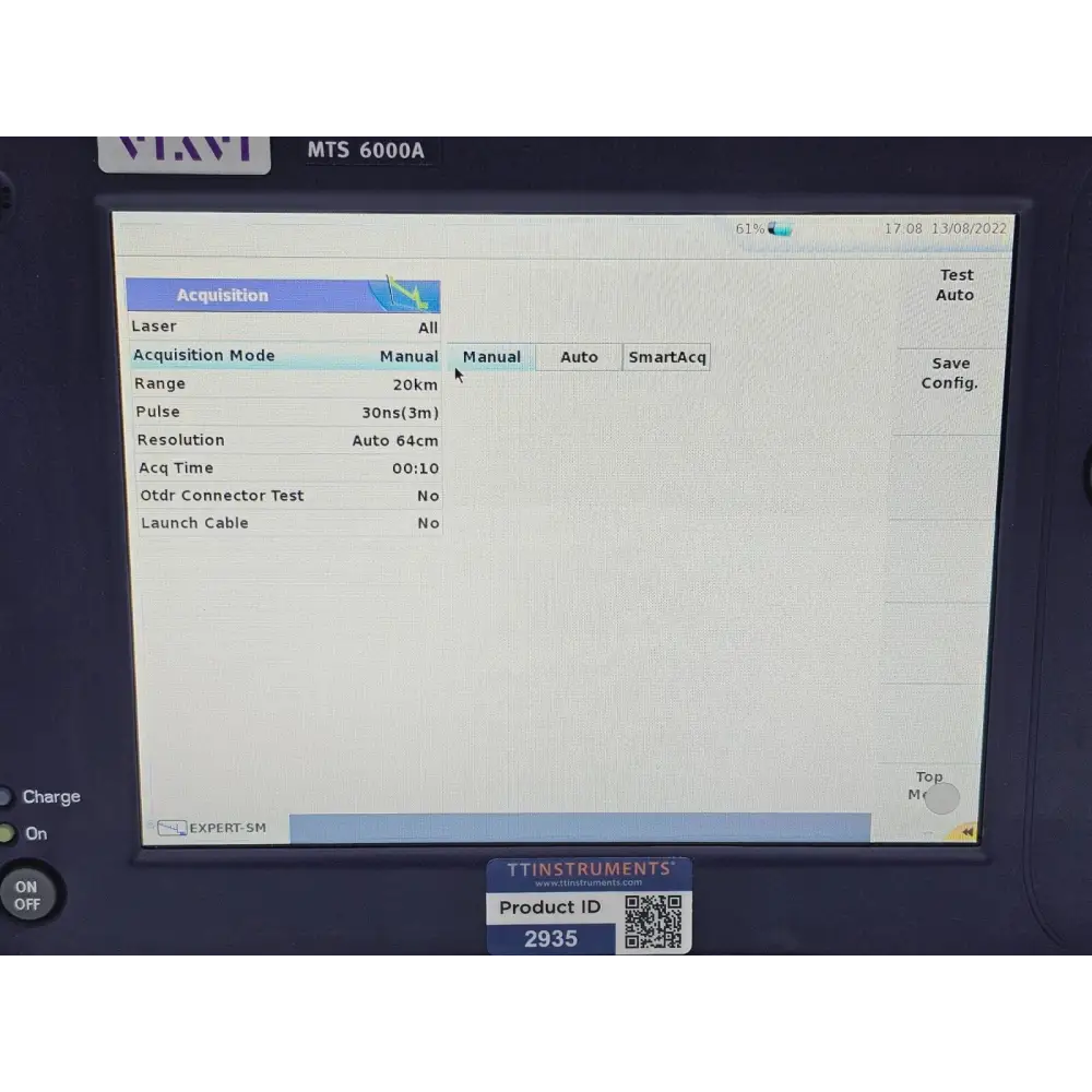 Stylus accessory included with Viavi MTS 6000A V2 touch screen mainframe