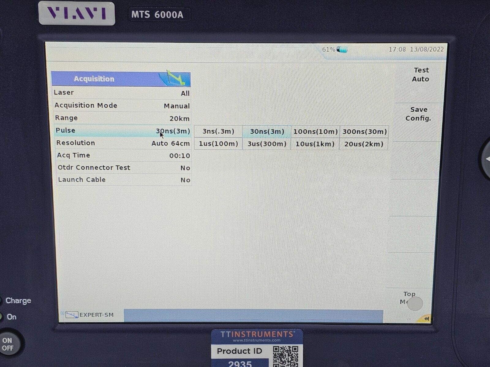 Viavi JDSU MTS 6000A V2 w/ 8126 VLR OTDR 1310/1550 nm 45/43 dB Very Long Range