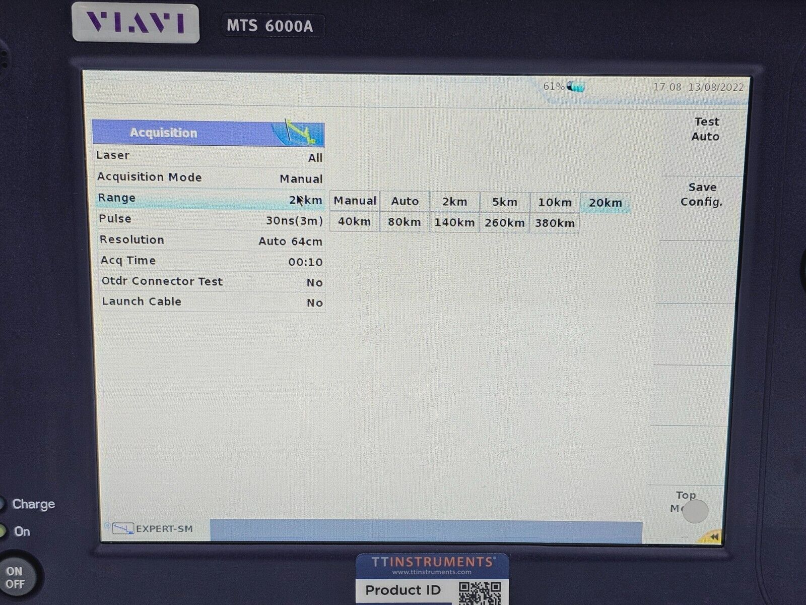 Viavi JDSU MTS 6000A V2 w/ 8126 VLR OTDR 1310/1550 nm 45/43 dB Very Long Range
