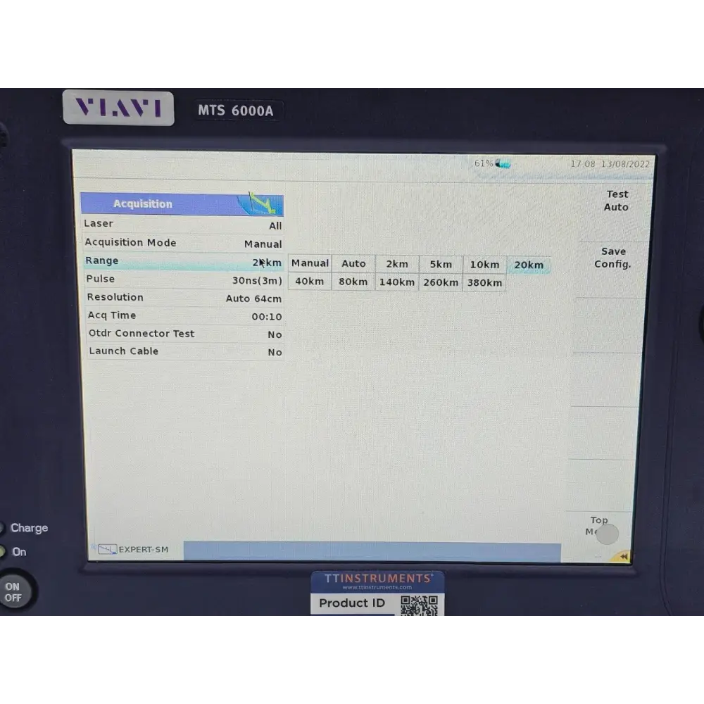 Viavi MTS 6000A V2 OTDR complete kit laid out showing all included items