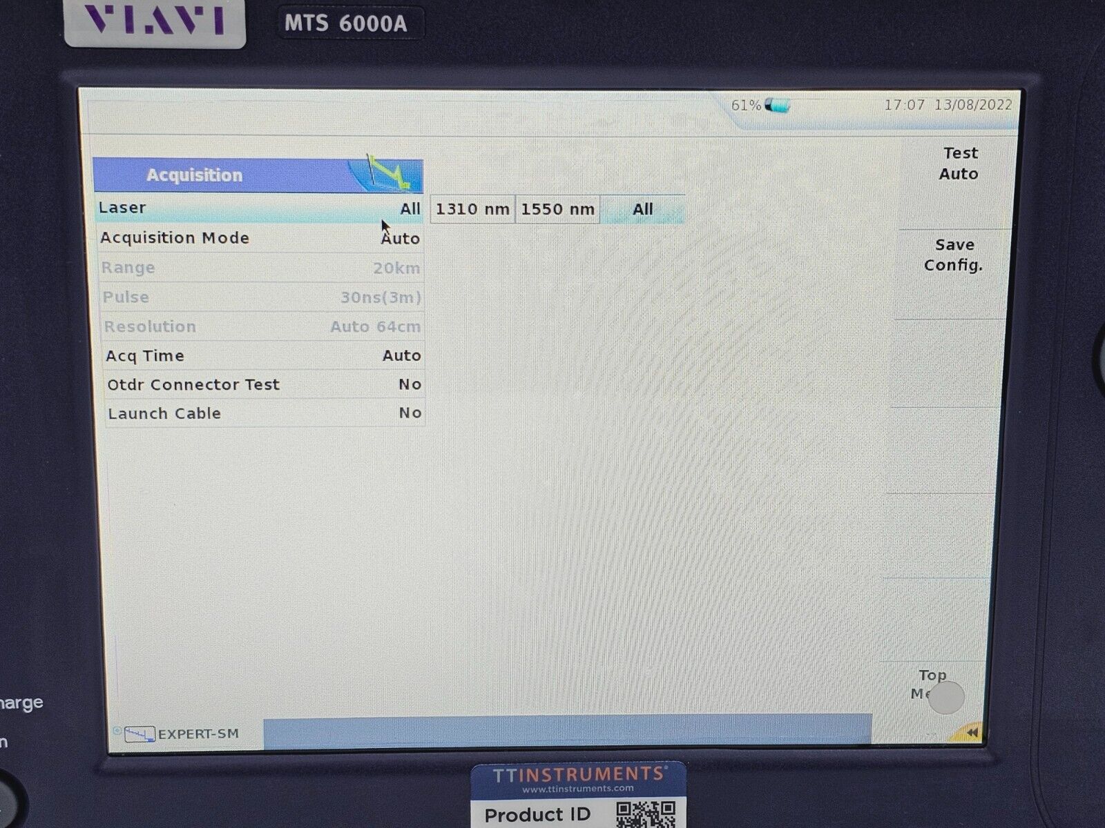 Viavi JDSU MTS 6000A V2 w/ 8126 VLR OTDR 1310/1550 nm 45/43 dB Very Long Range