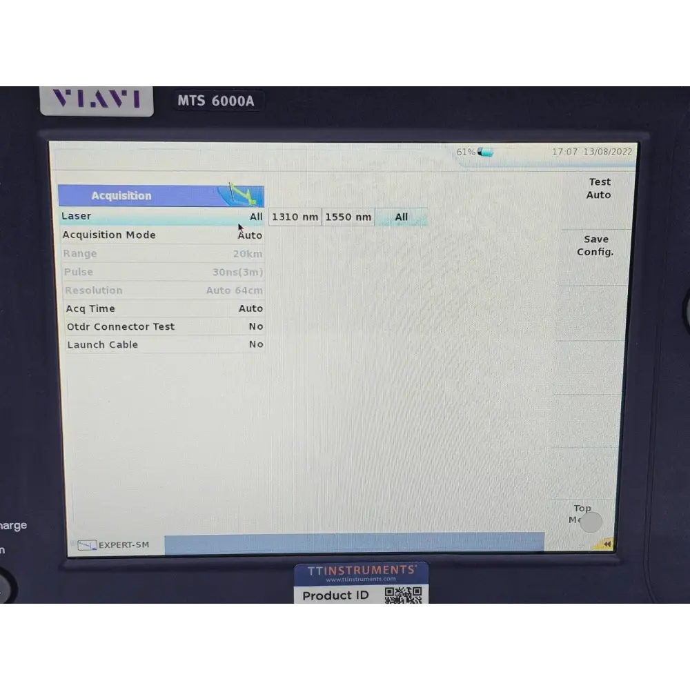 AC power adapter included with Viavi MTS 6000A V2 OTDR system