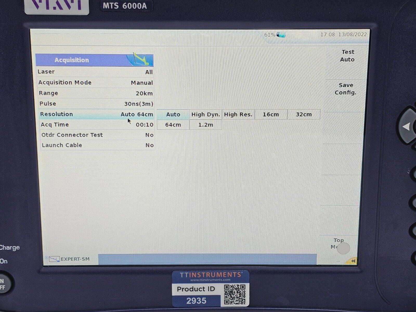Viavi JDSU MTS 6000A V2 w/ 8126 VLR OTDR 1310/1550 nm 45/43 dB Very Long Range