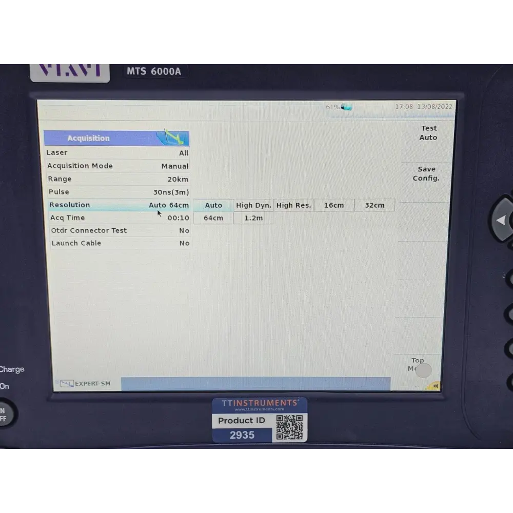 Viavi 8126 VLR OTDR module removed from mainframe showing interface connector