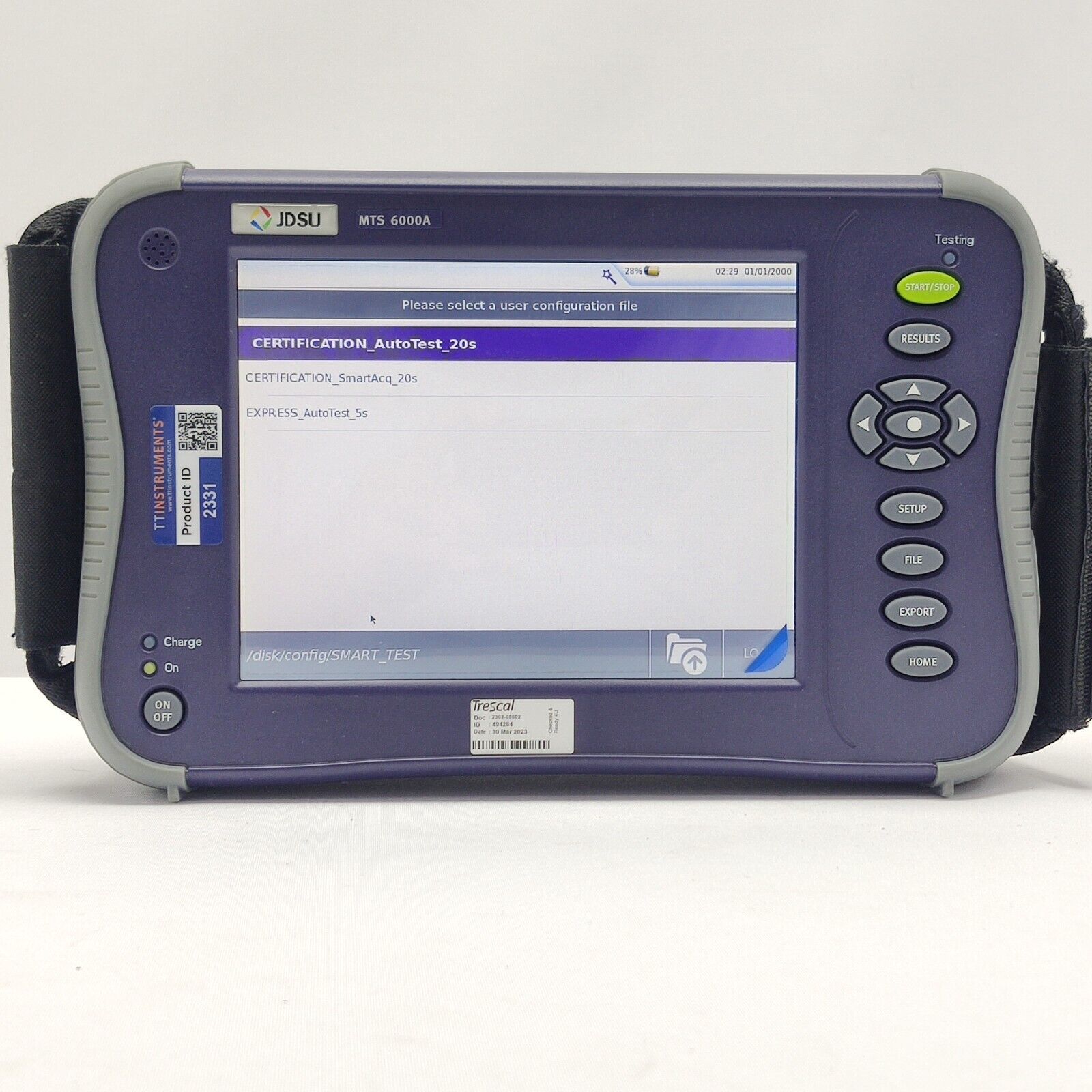 Viavi JDSU MTS 6000A V2 w/ 8126B SM OTDR 1310/1550 nm 41/40 dB E8126B APC 400KM