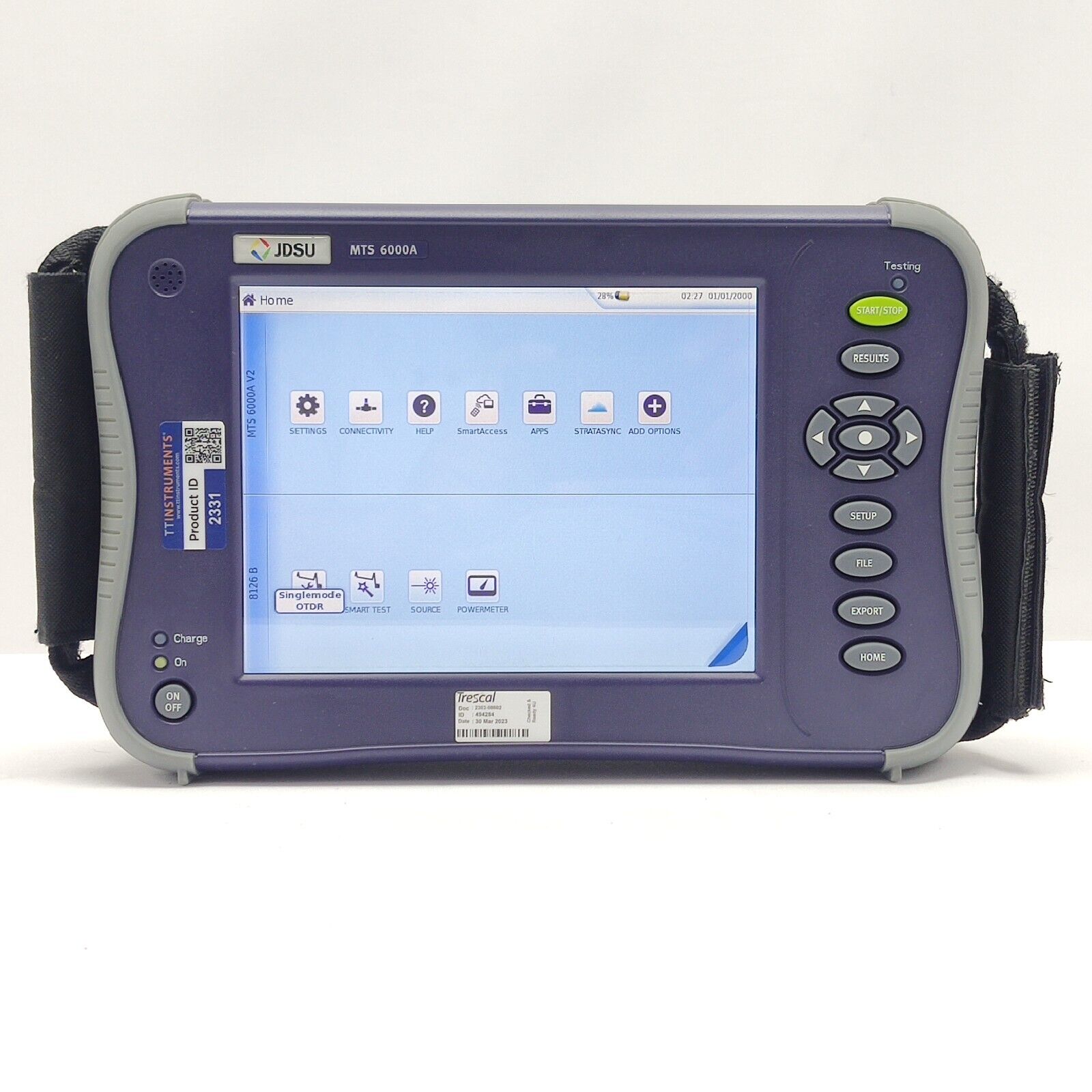 Viavi JDSU MTS 6000A V2 w/ 8126B SM OTDR 1310/1550 nm 41/40 dB E8126B APC 400KM