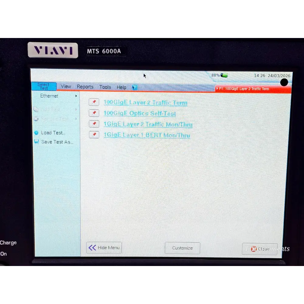 Viavi JDSU MTS 6000A V2 with BERT CSAM CC100 1G/10G/40G/100G Ethernet CSAM114