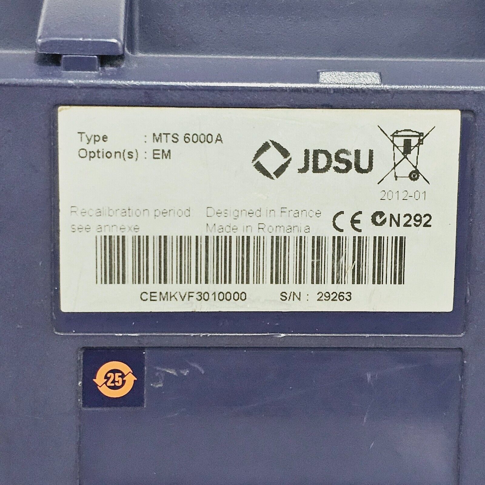 Viavi JDSU MTS 6000A w/ 8126 HD OTDR 1310/1550 nm SM 42/40 dB LR PC 380KM E8126