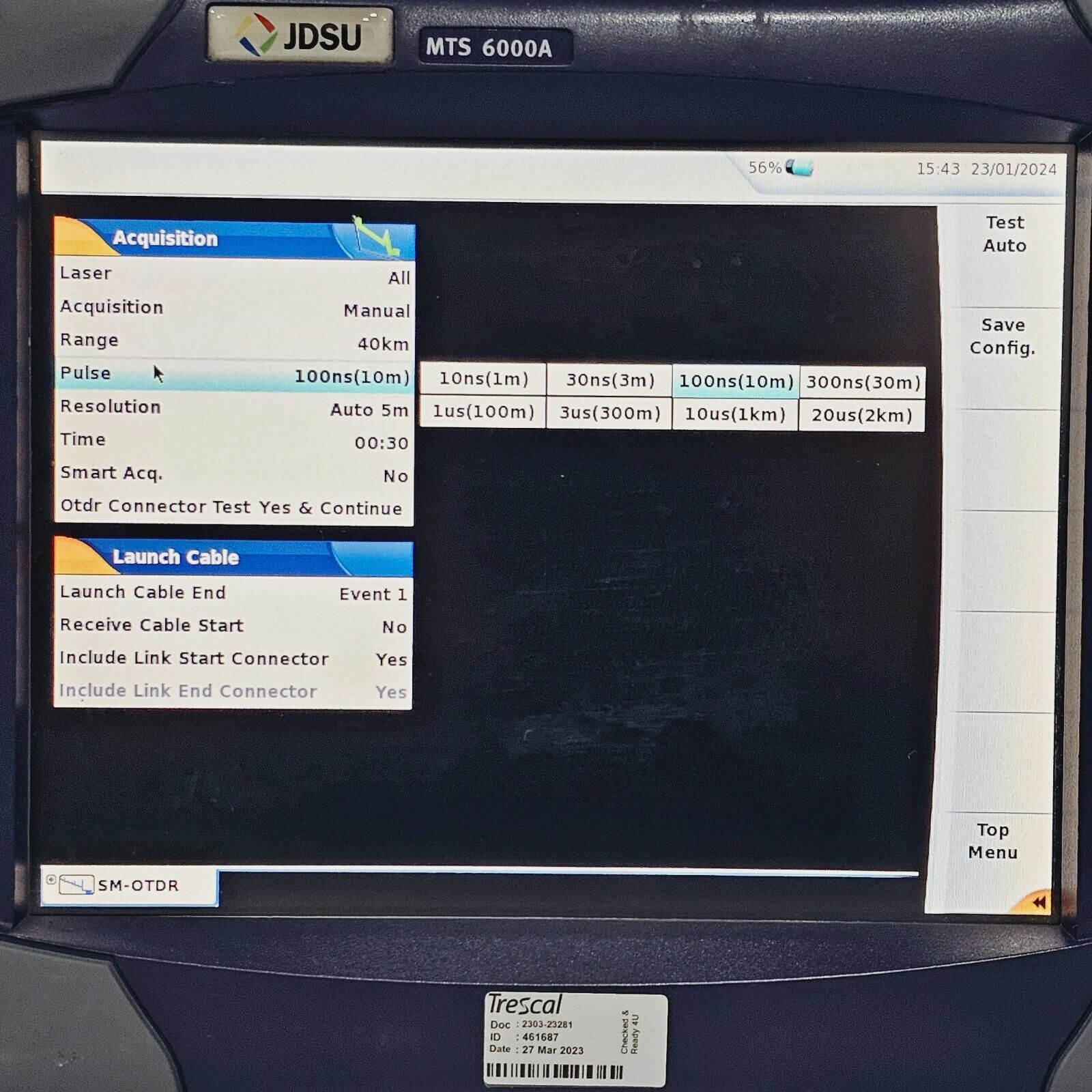 Viavi JDSU MTS 6000A w/ 8126 HD OTDR 1310/1550 nm SM 42/40 dB LR PC 380KM E8126